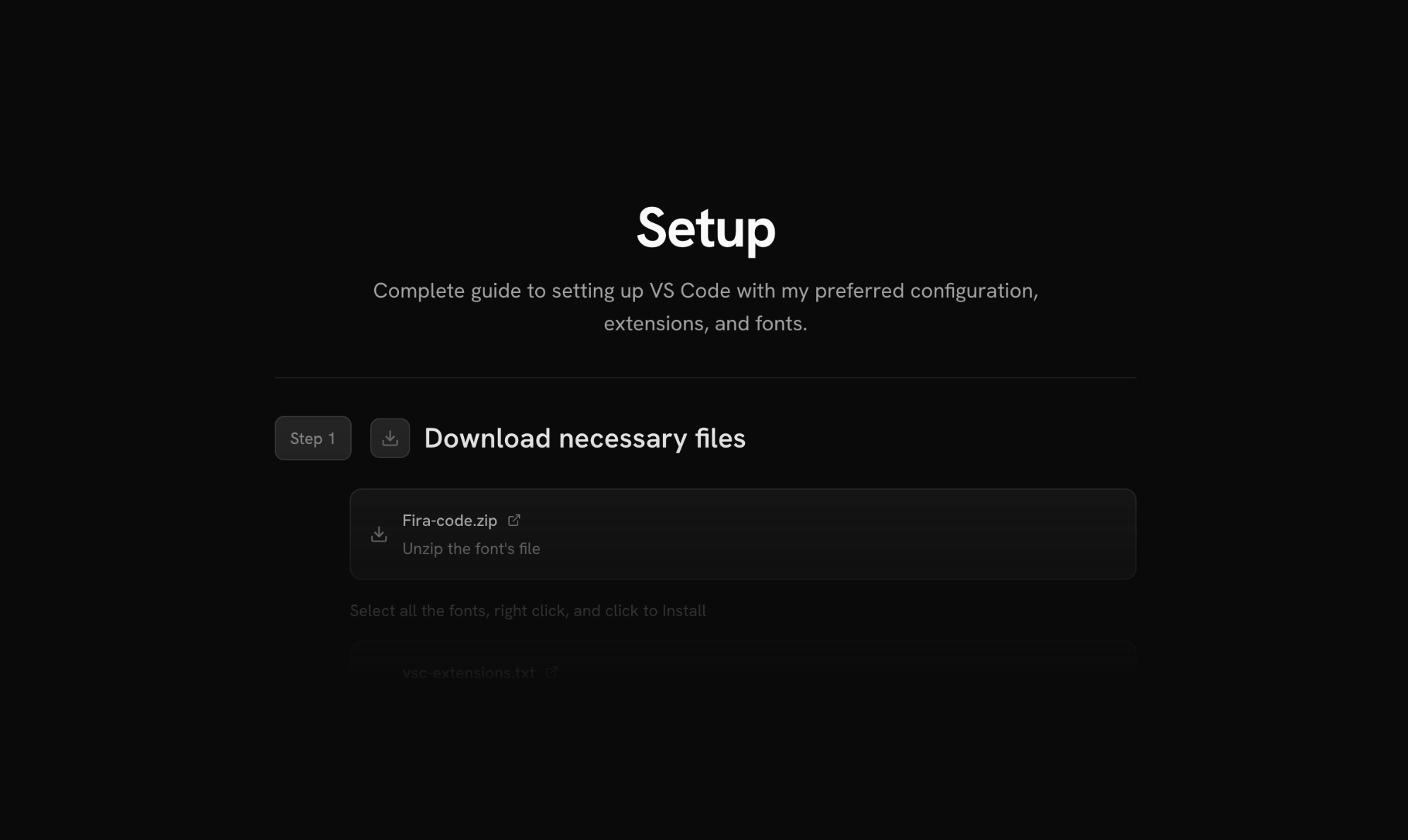 Setup Guide - VS Code Configuration